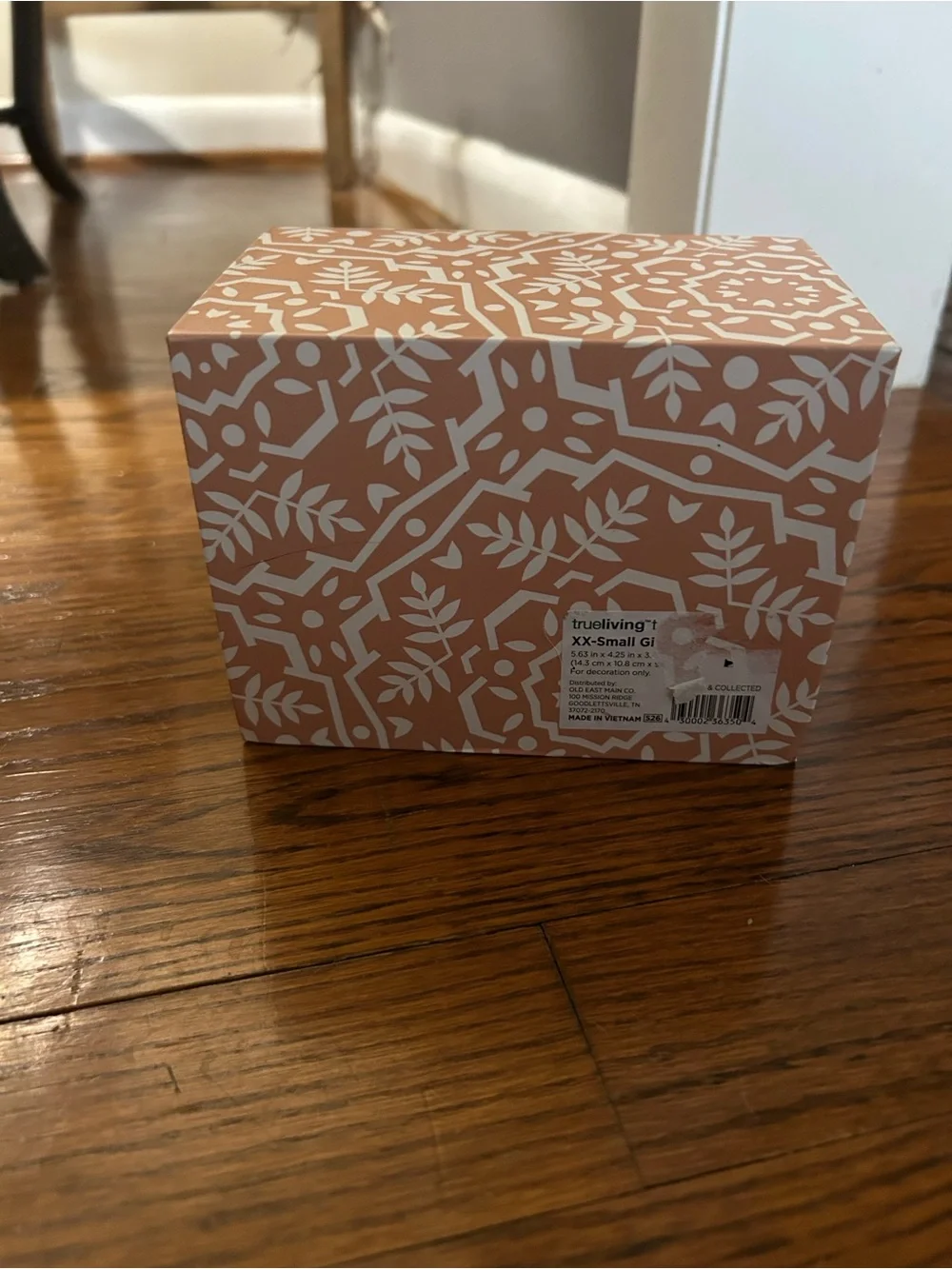 Pink Decorative Storage Box with Lid Floral Pattern